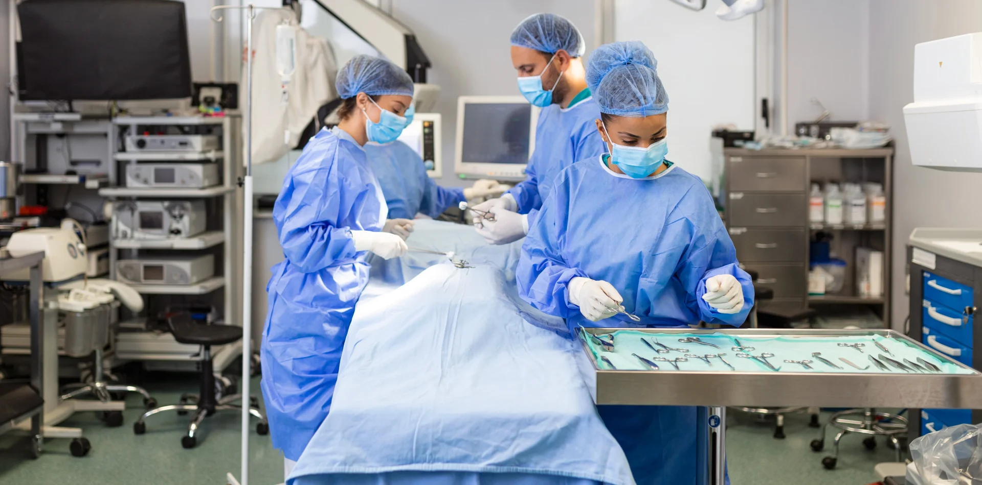 Blue Medical Team Operating Theatre