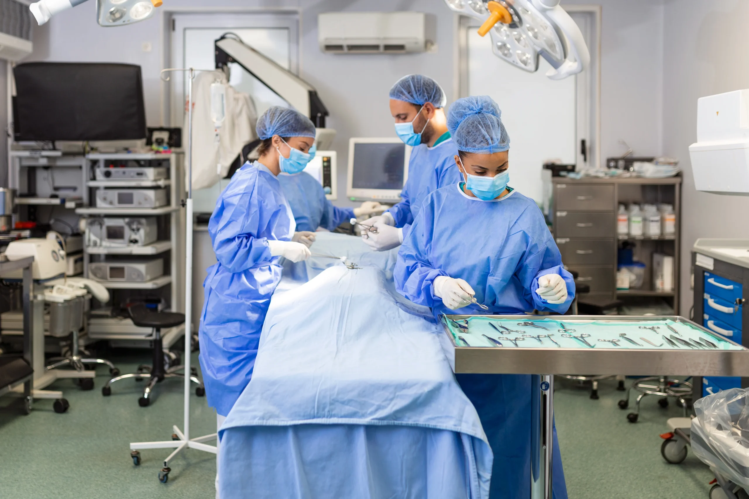 Blue Medical Team Operating Theatre